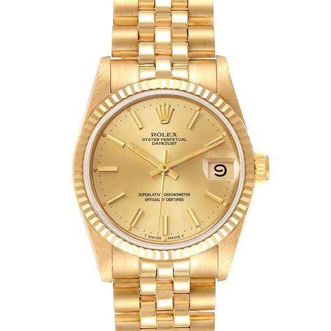 rolex 31mm yellow gold.